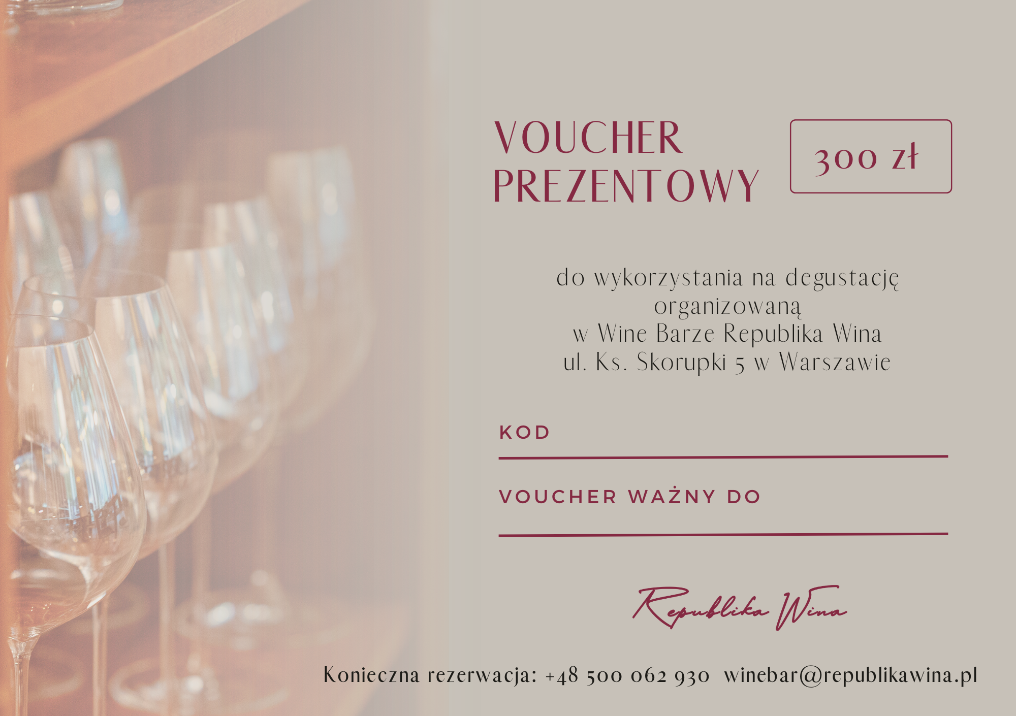 Gift Voucher worth 300 PLN